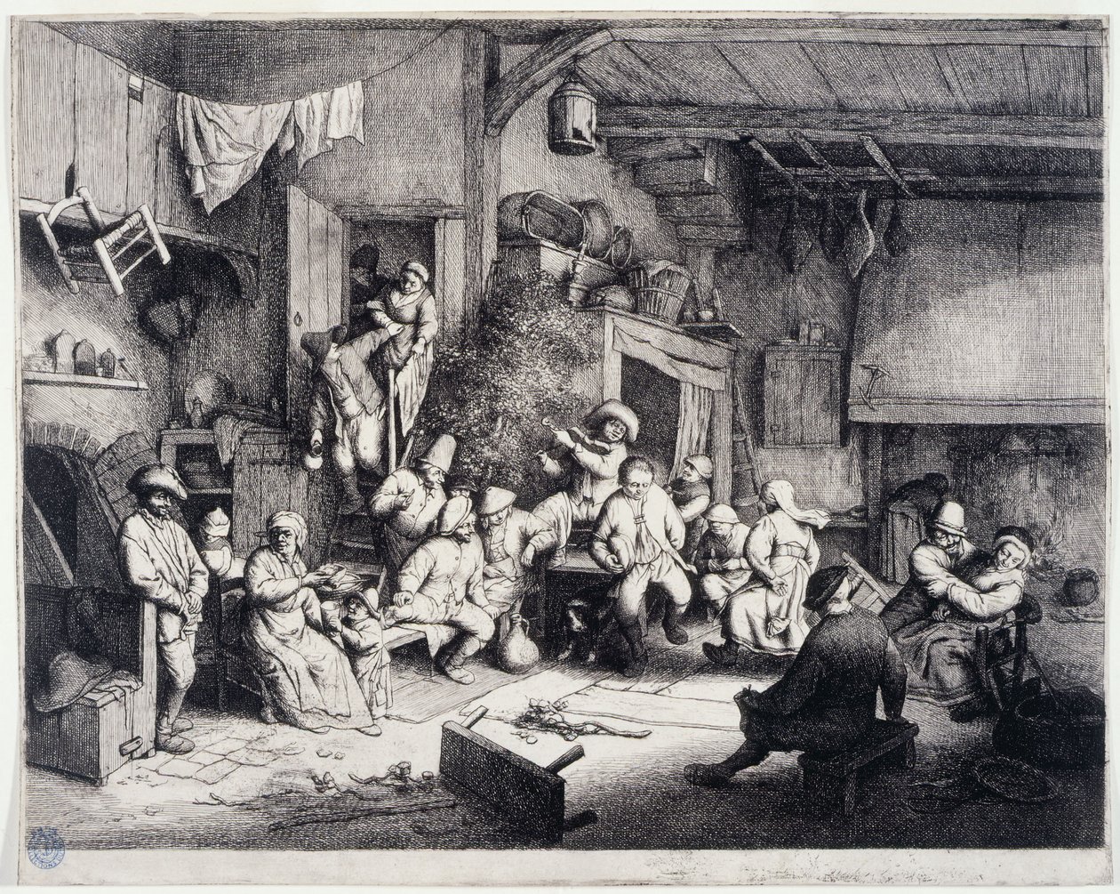 Der Tanz im Kabarett (Bartsch 49) da Adriaen van Ostade