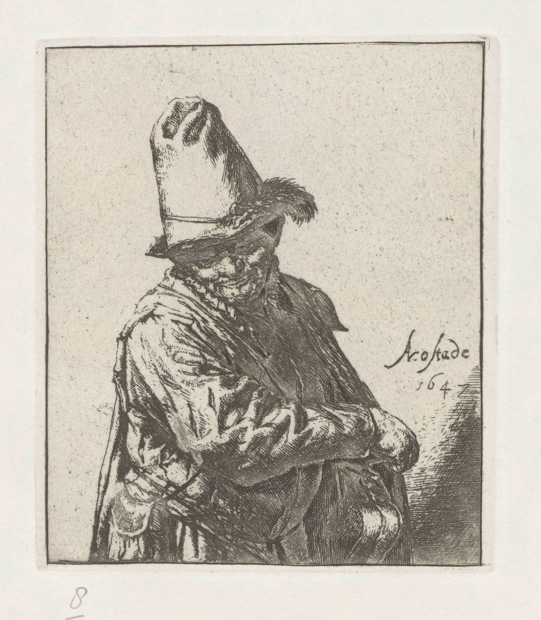 Suonatore di organetto da Adriaen van Ostade