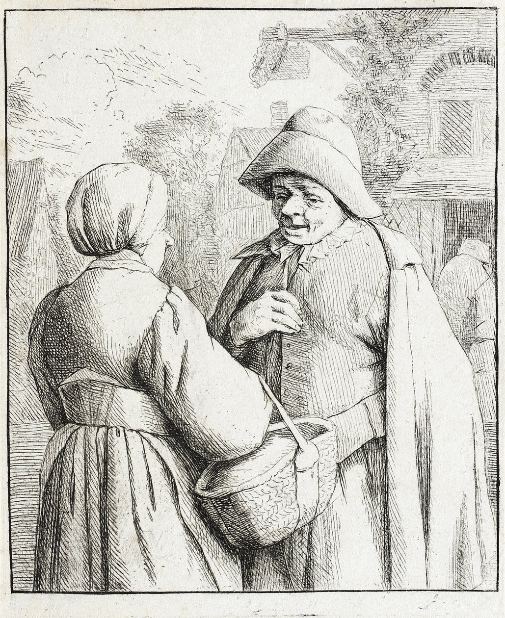 Uomo e donna in conversazione da Adriaen van Ostade