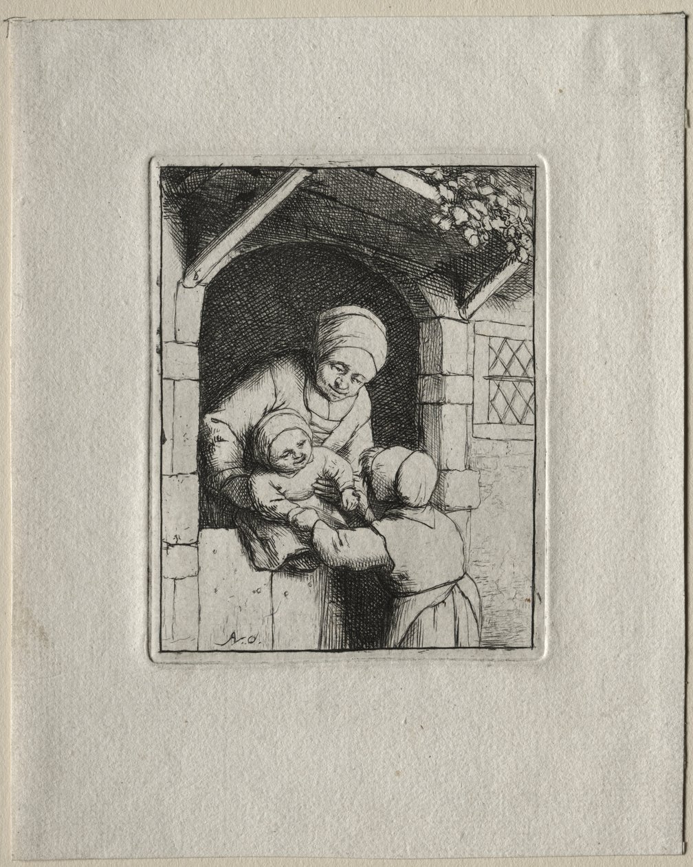 Madre e due bambini da Adriaen van Ostade