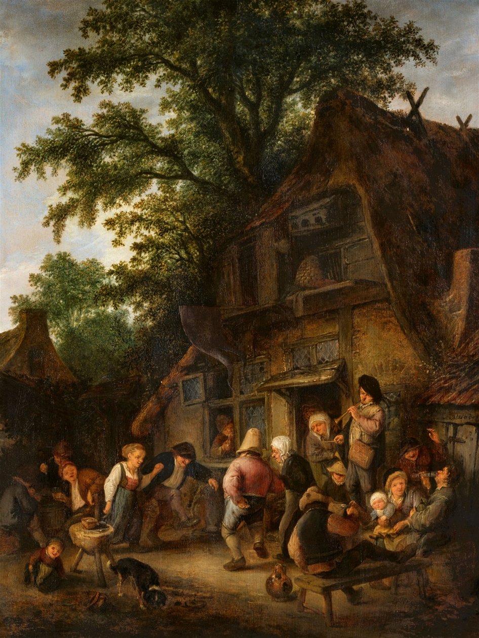 Danza contadina presso una taverna da Adriaen van Ostade