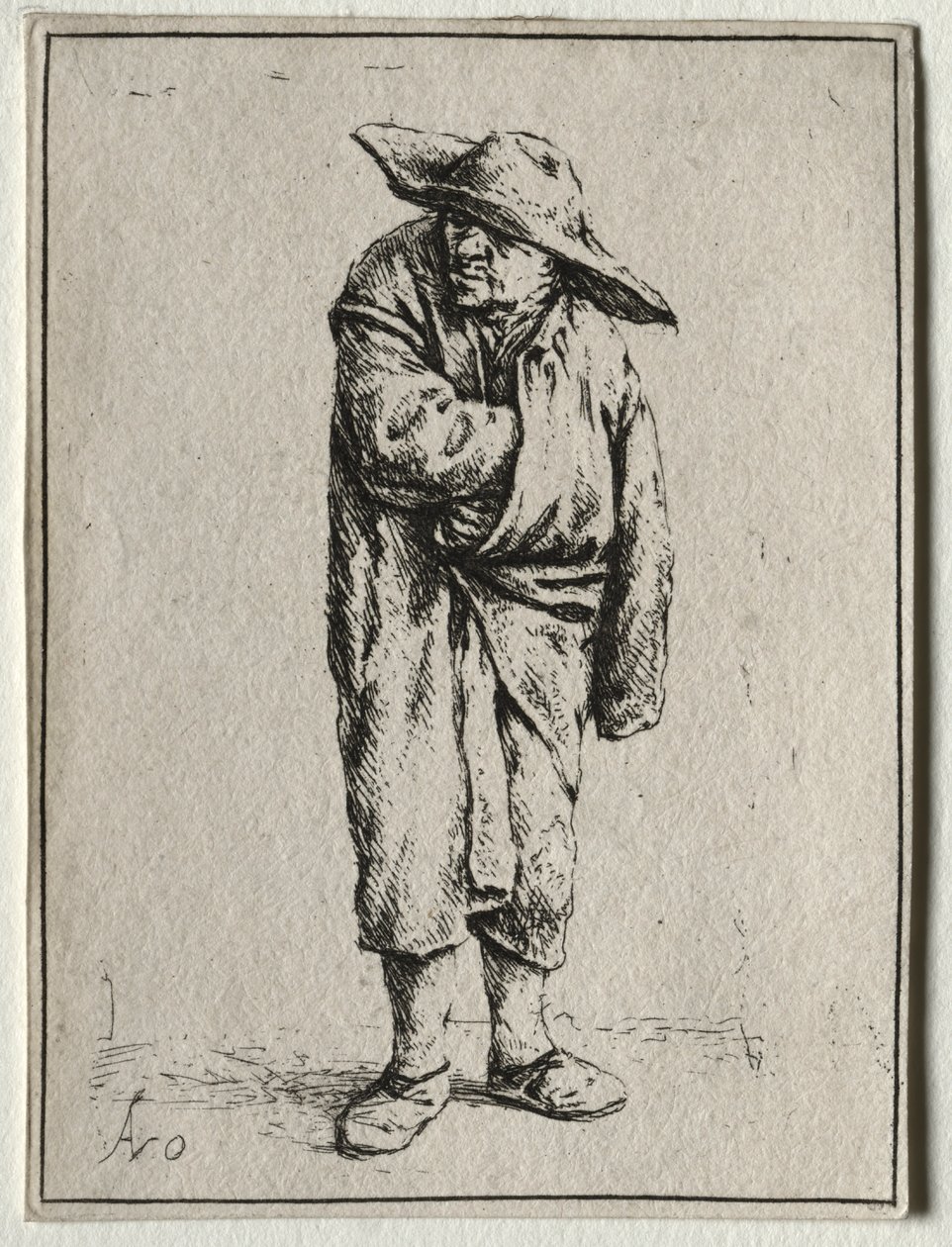 Contadino con la mano nel mantello da Adriaen van Ostade