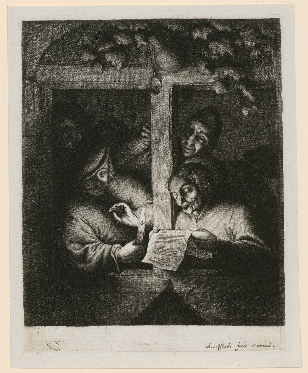 Il cantante alla finestra da Adriaen van Ostade