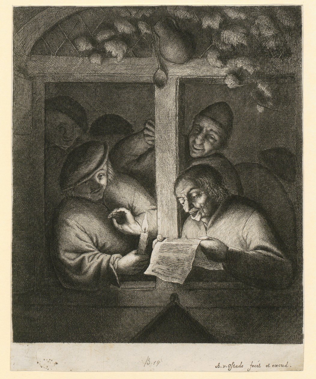 Cantante alla finestra da Adriaen van Ostade