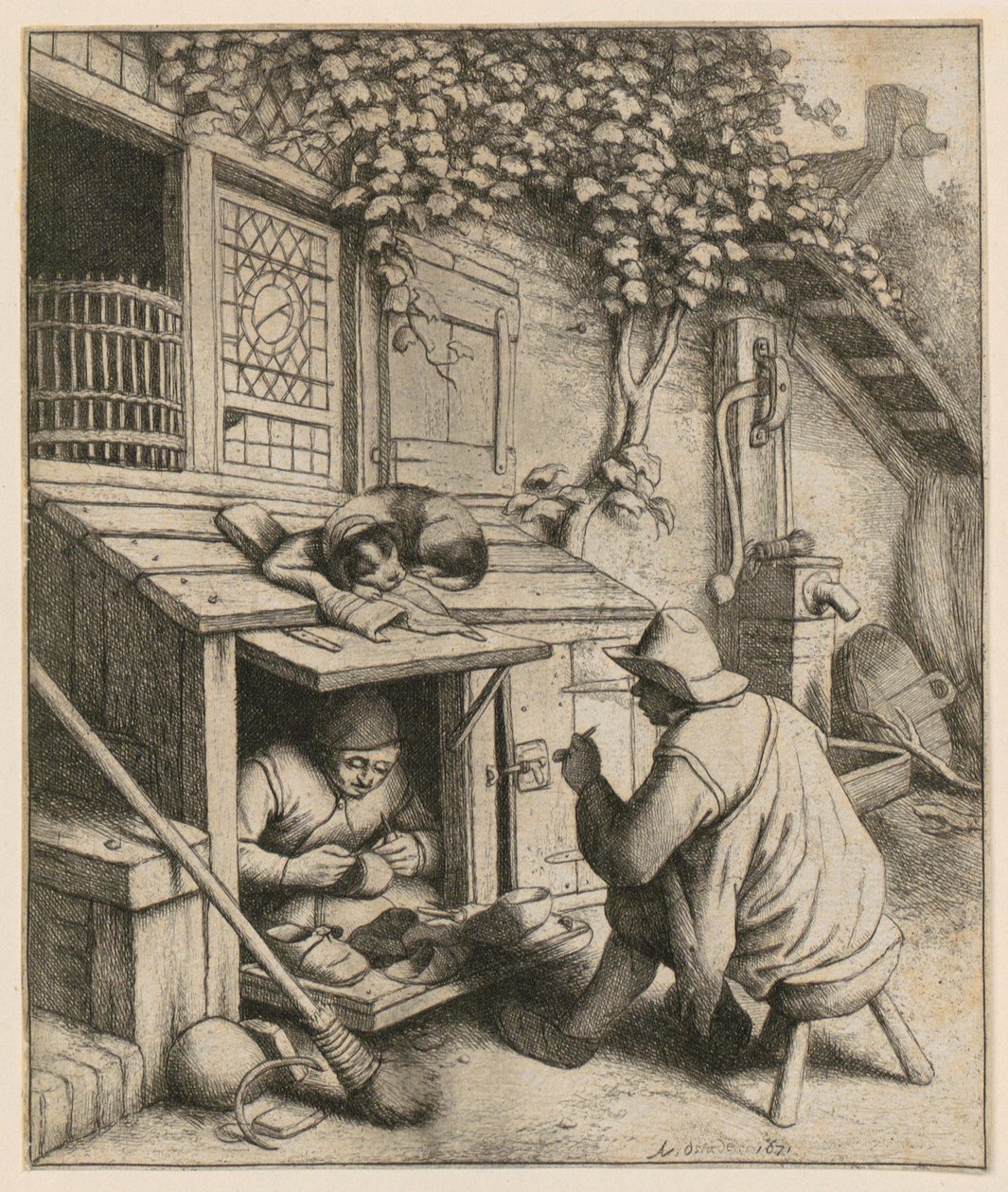 Calzolaio da Adriaen van Ostade