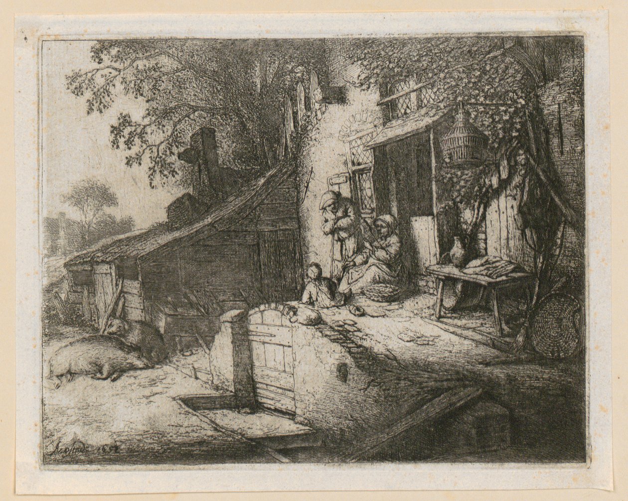 Filatrice da Adriaen van Ostade