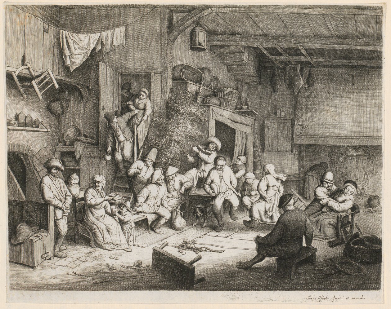 Ballo alla taverna da Adriaen van Ostade
