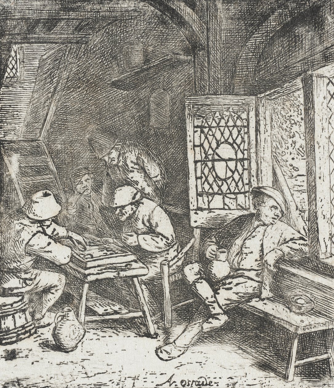 I giocatori di backgammon da Adriaen van Ostade