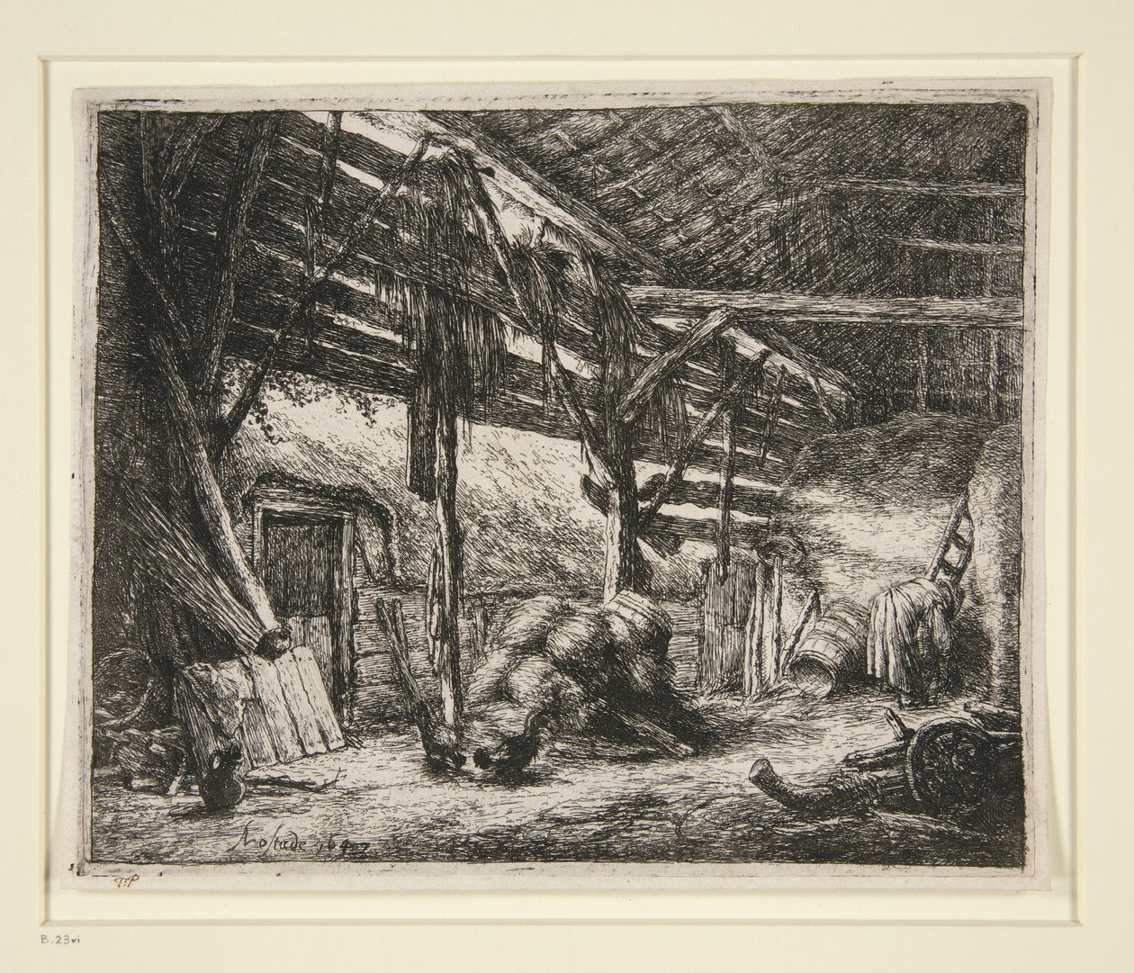 Il fienile da Adriaen van Ostade