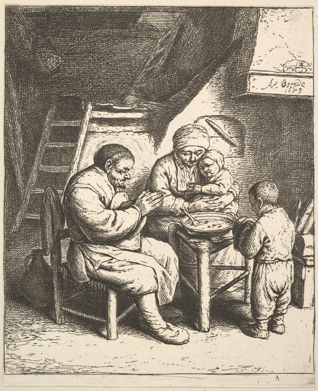 La benedizione da Adriaen van Ostade