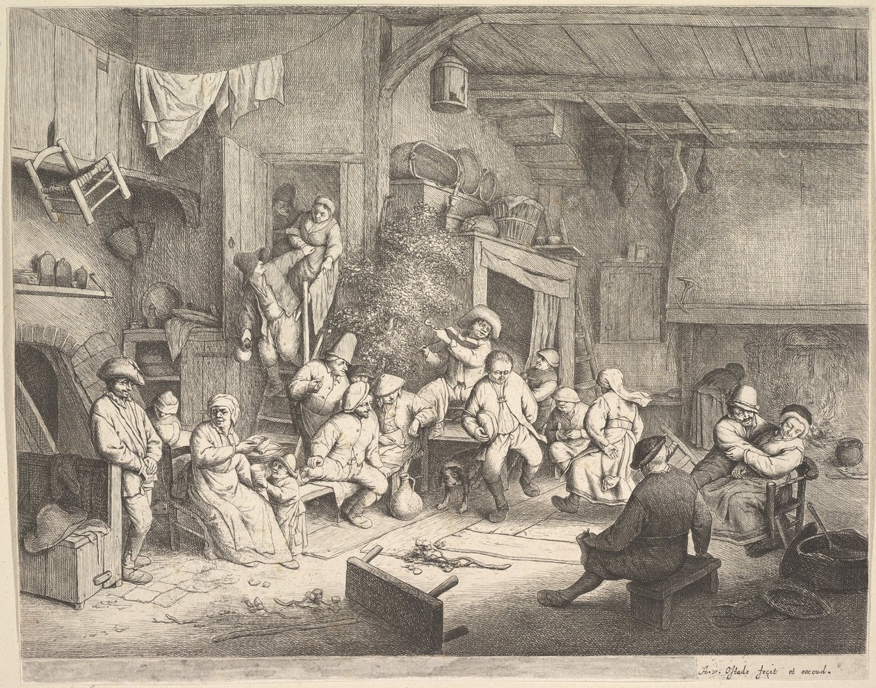 Il ballo alla locanda da Adriaen van Ostade