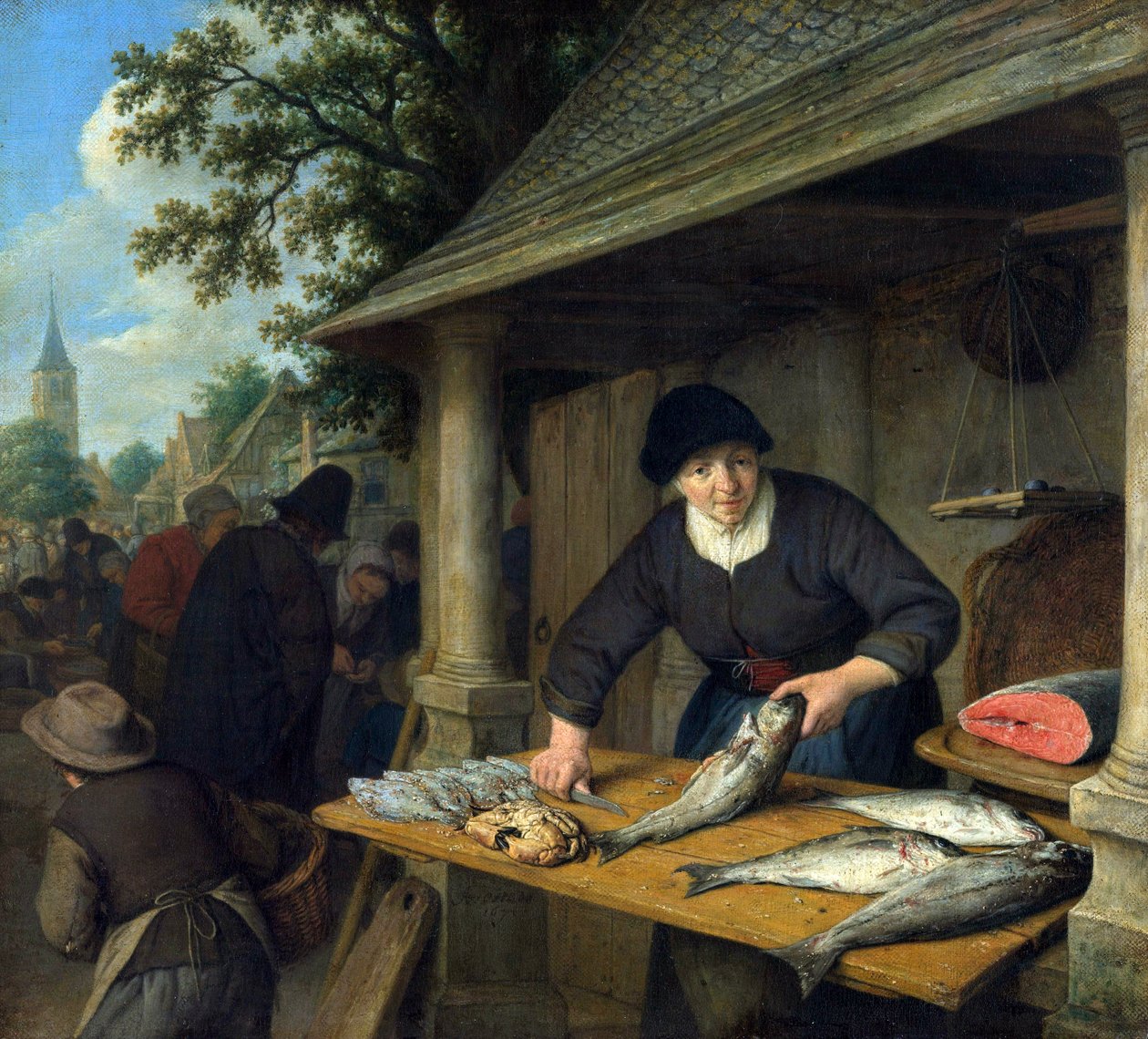 La pescivendola da Adriaen Jansz. van Ostade