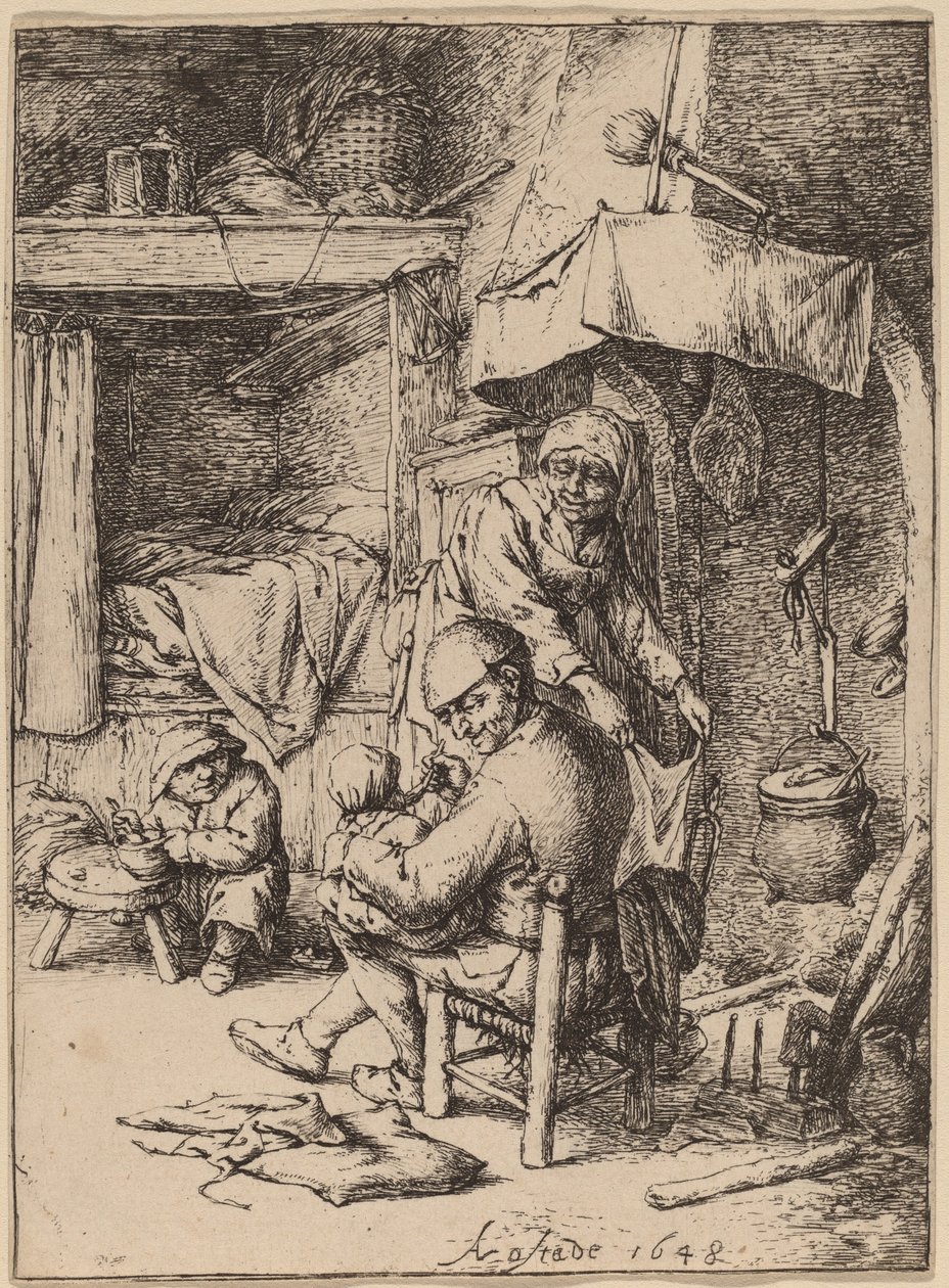 Il pater familias da Adriaen van Ostade