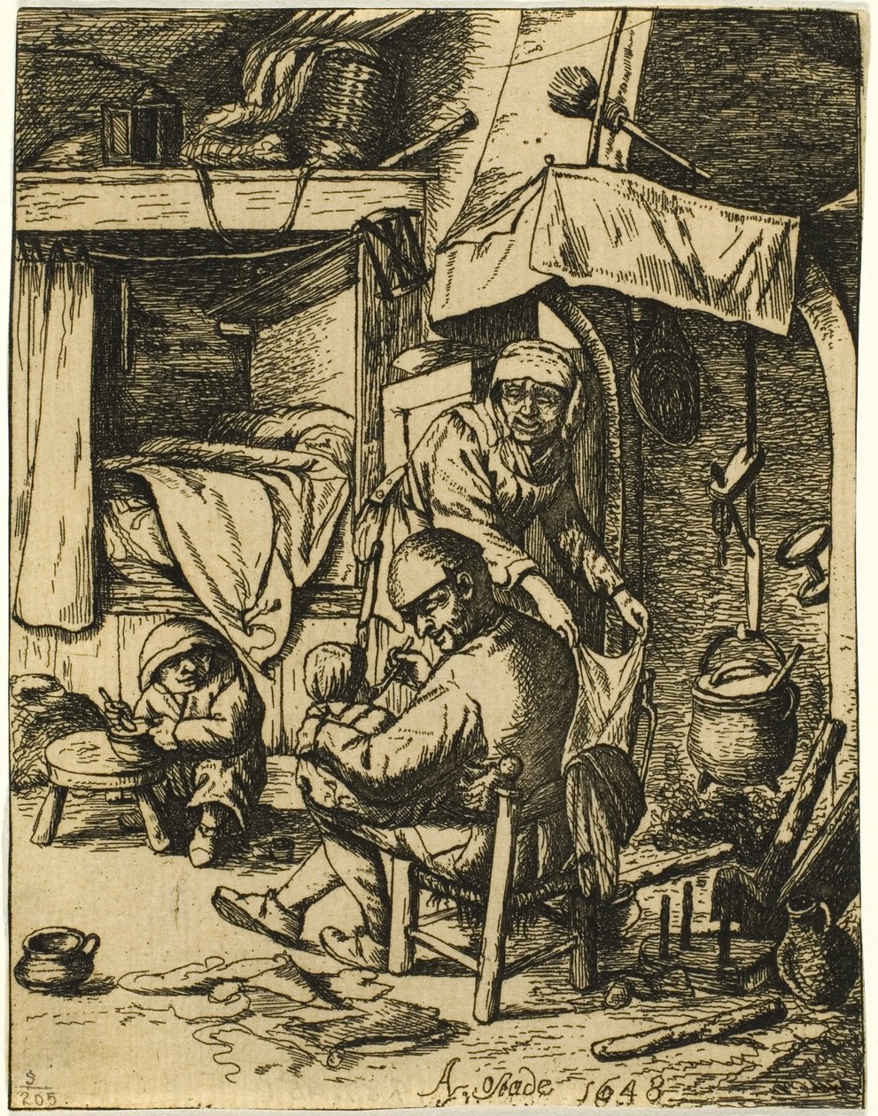 Il pater familias da Adriaen van Ostade