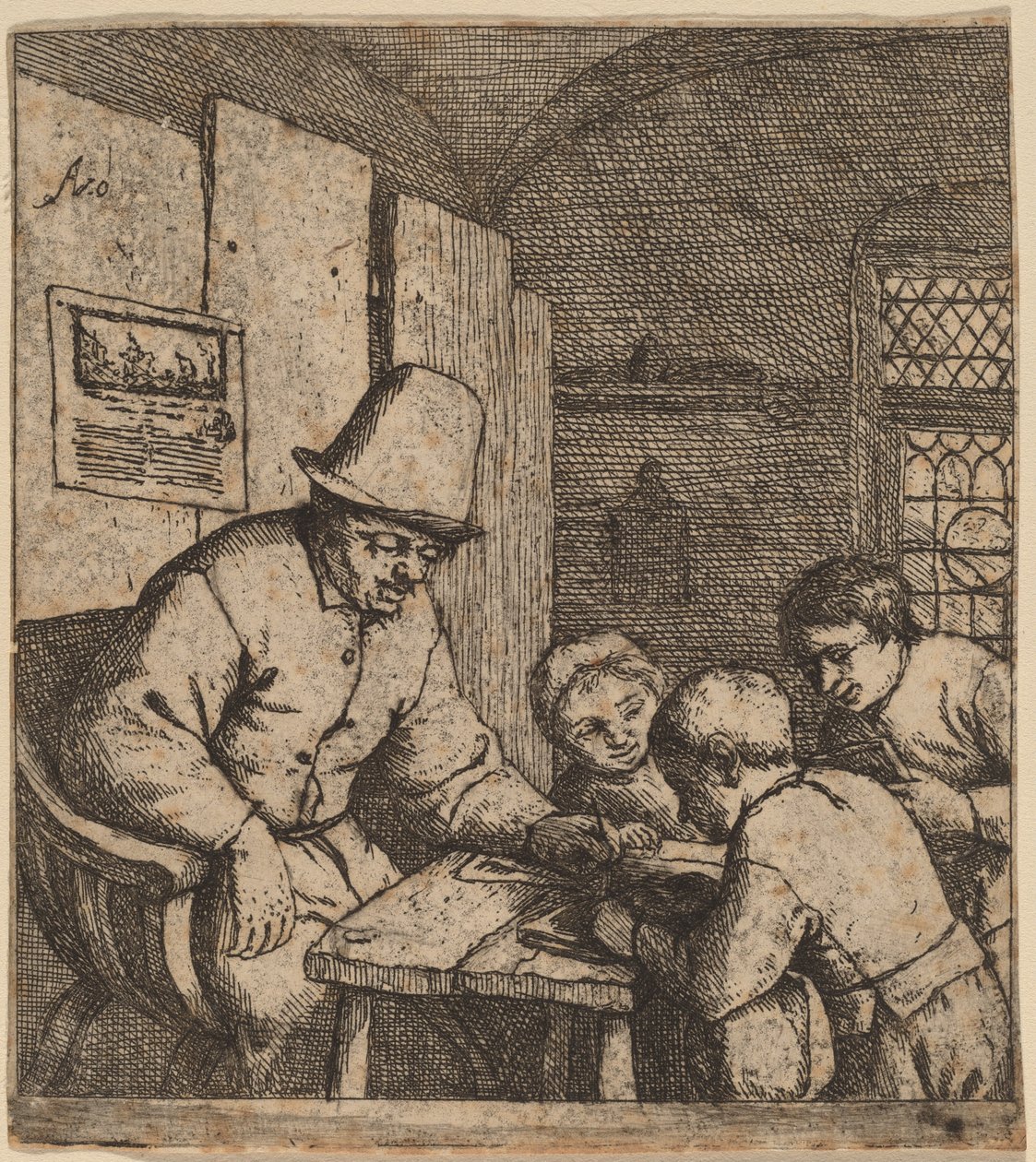 Il maestro di scuola da Adriaen van Ostade