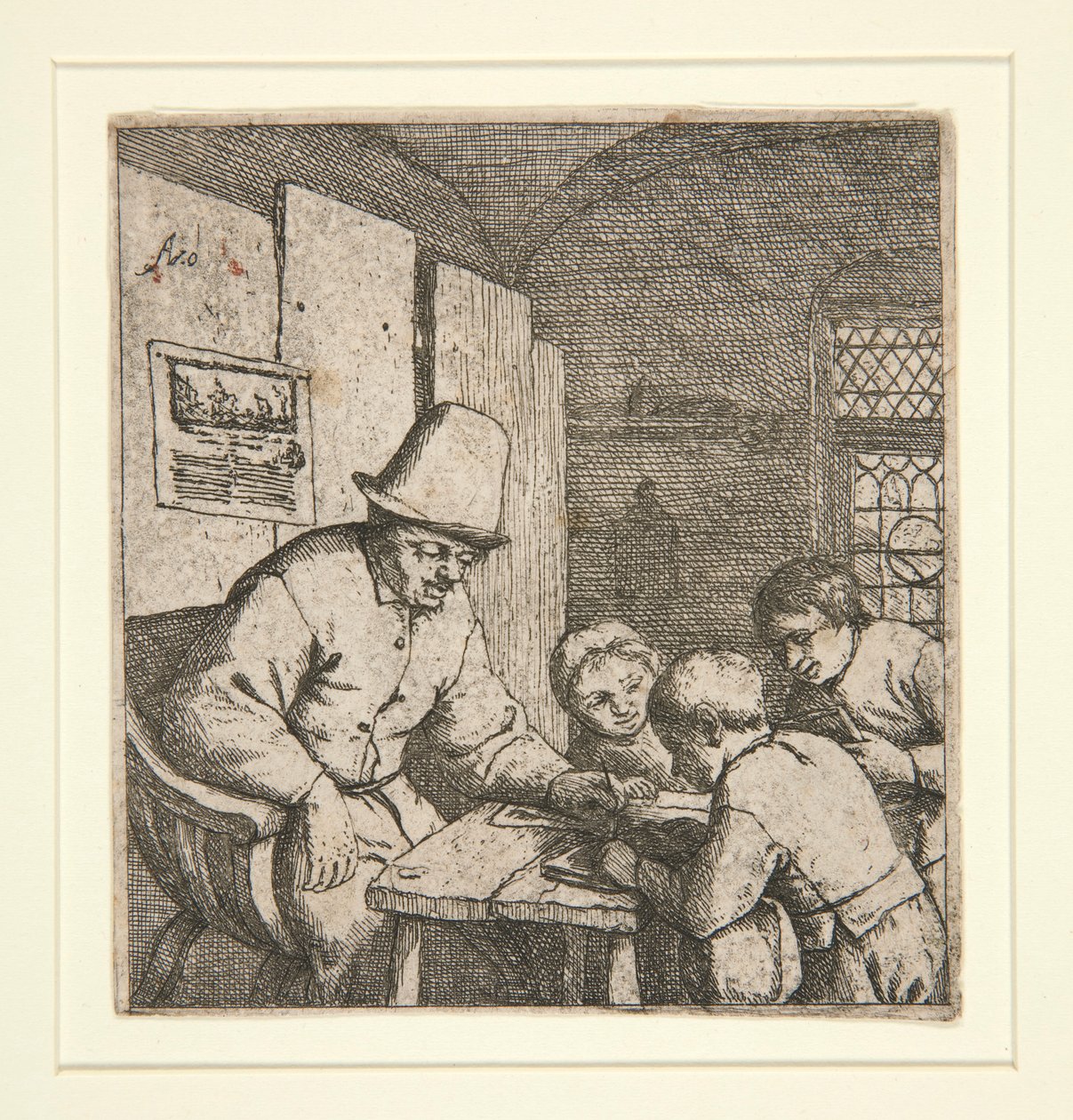 Il maestro di scuola da Adriaen van Ostade