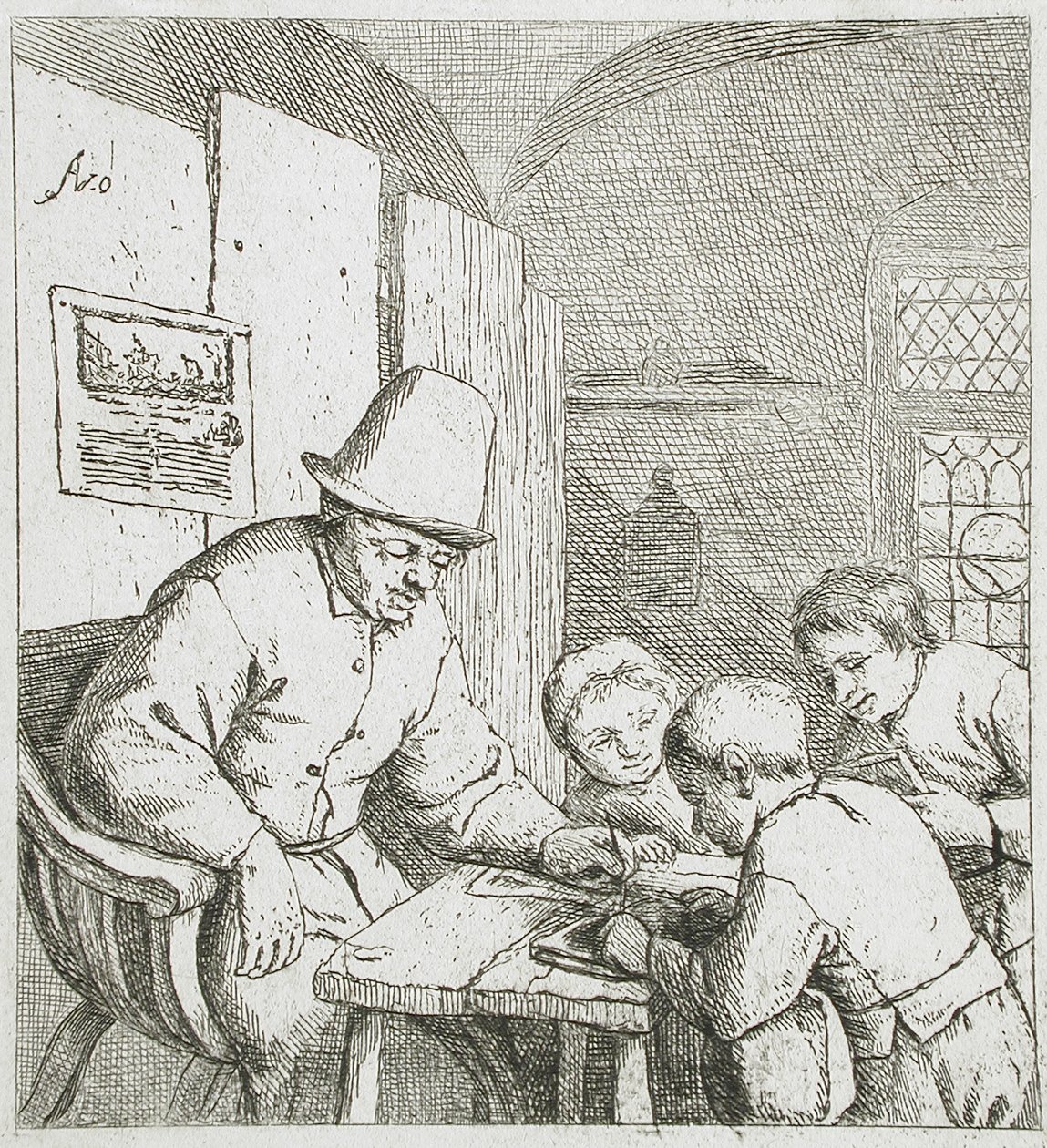 Il maestro di scuola da Adriaen van Ostade