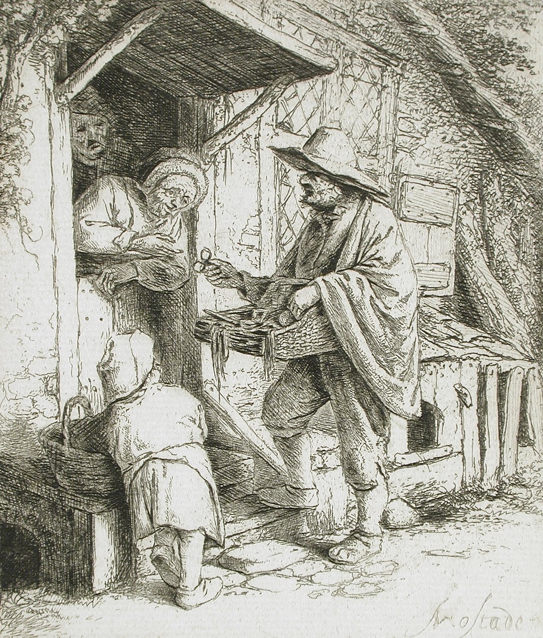 Il venditore di occhiali da Adriaen van Ostade
