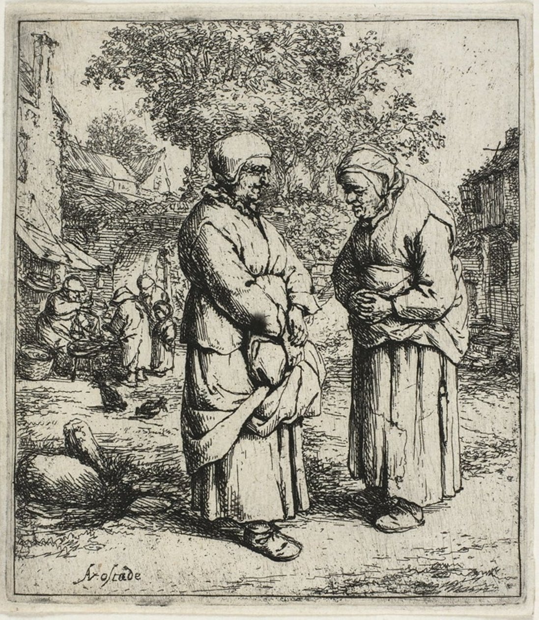 Le due pettegole da Adriaen van Ostade