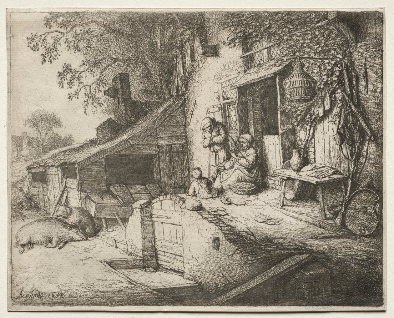 La Donna che Filava da Adriaen van Ostade