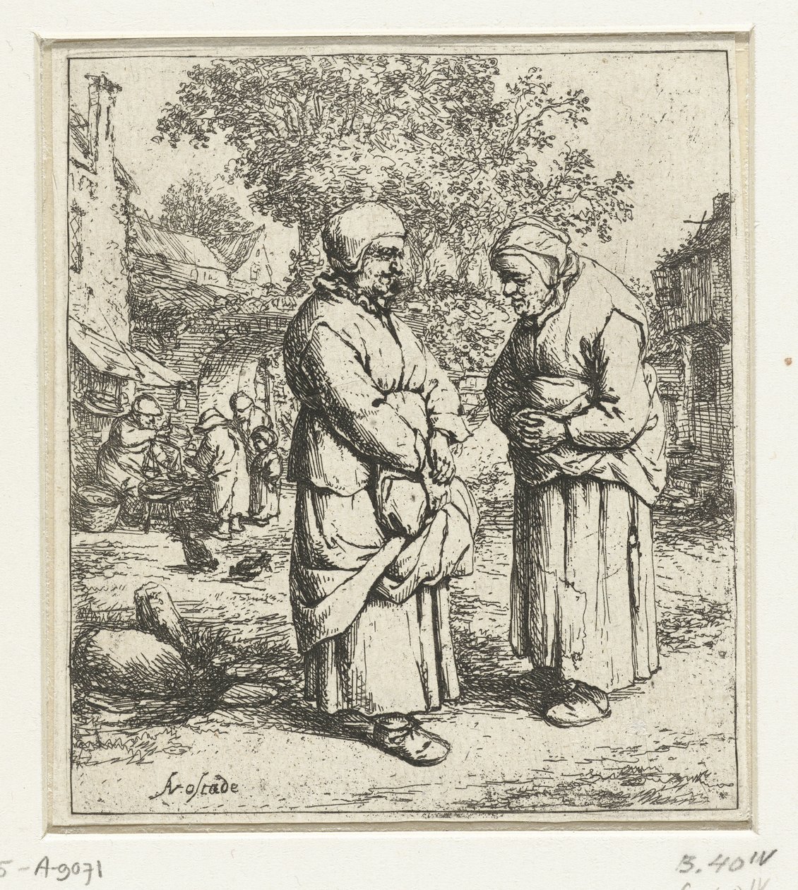 Due donne anziane in conversazione da Adriaen van Ostade