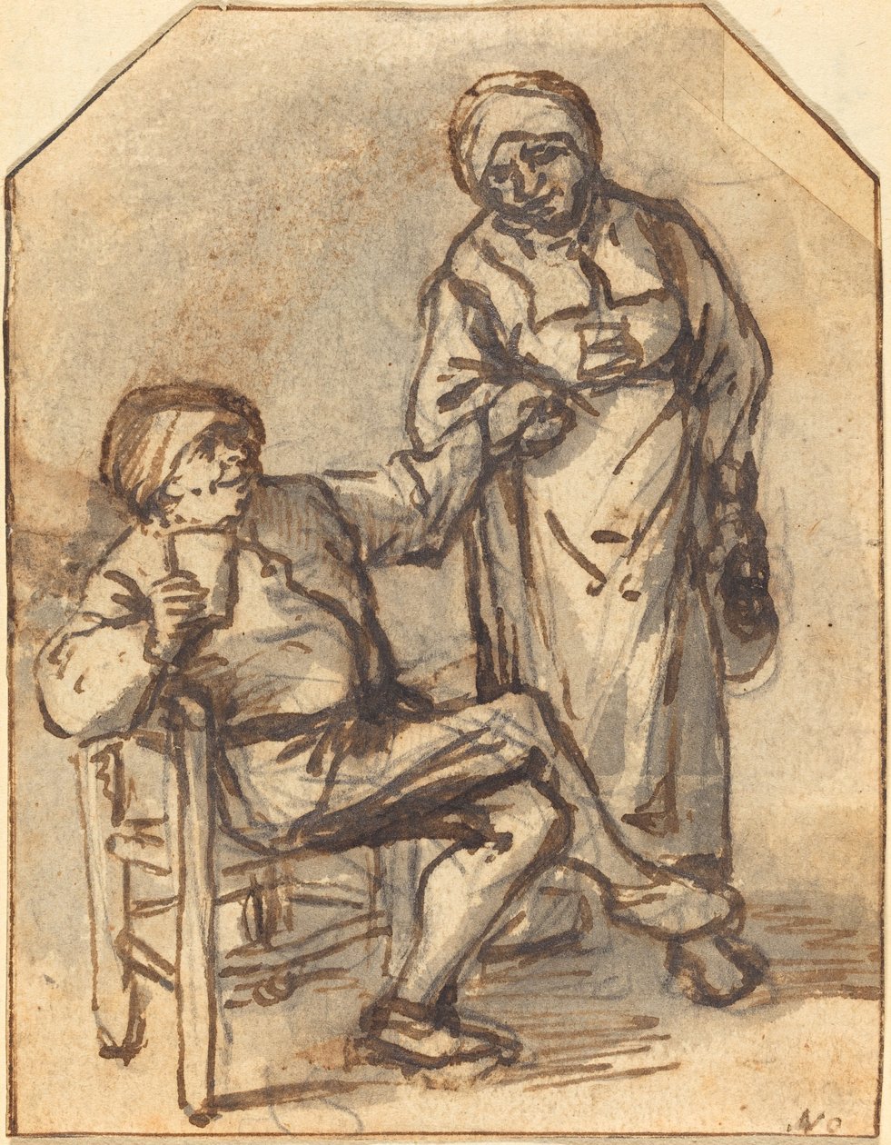 Due Contadini che Bevono da Adriaen van Ostade