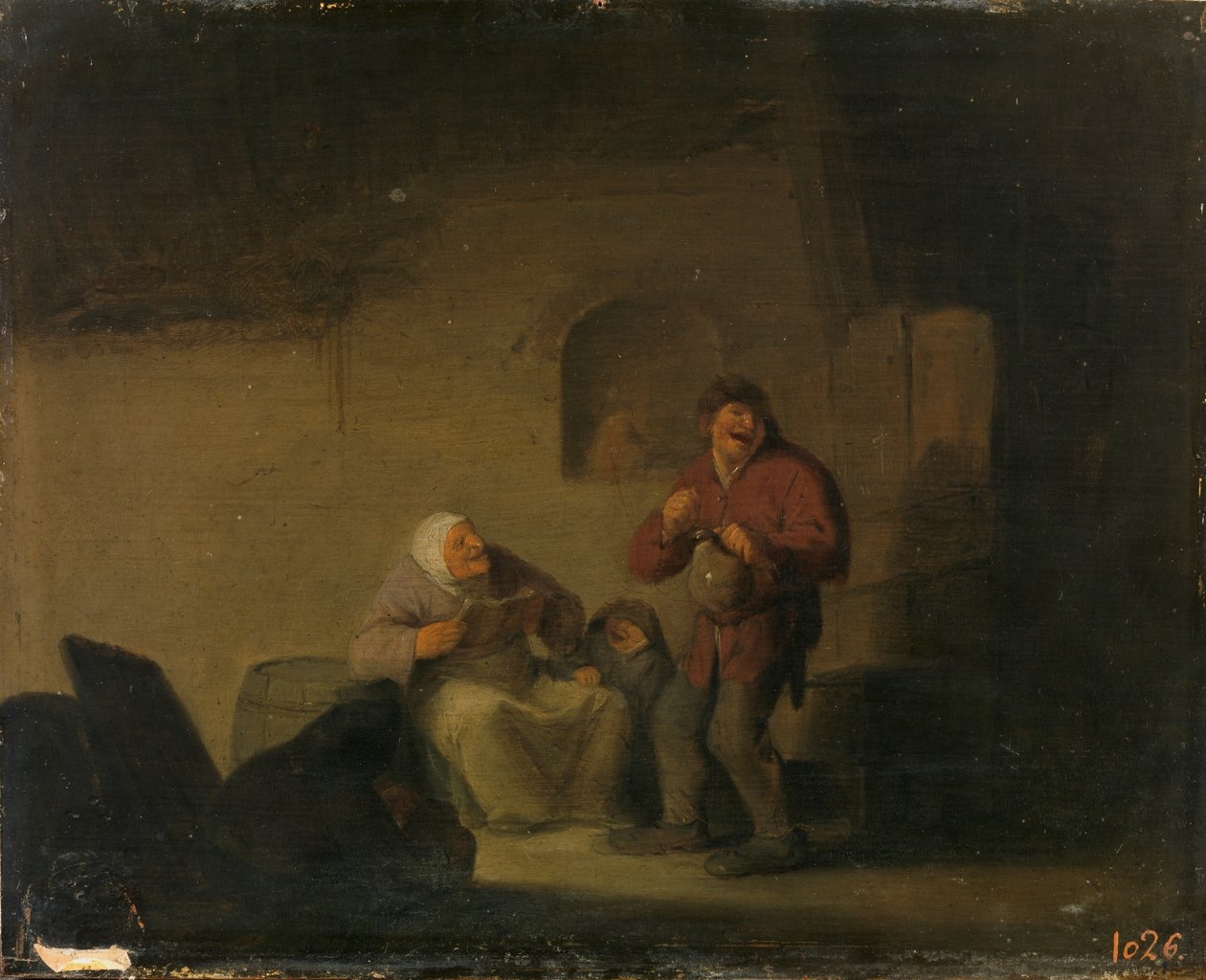 Due contadini e una donna che cantano da Adriaen van Ostade