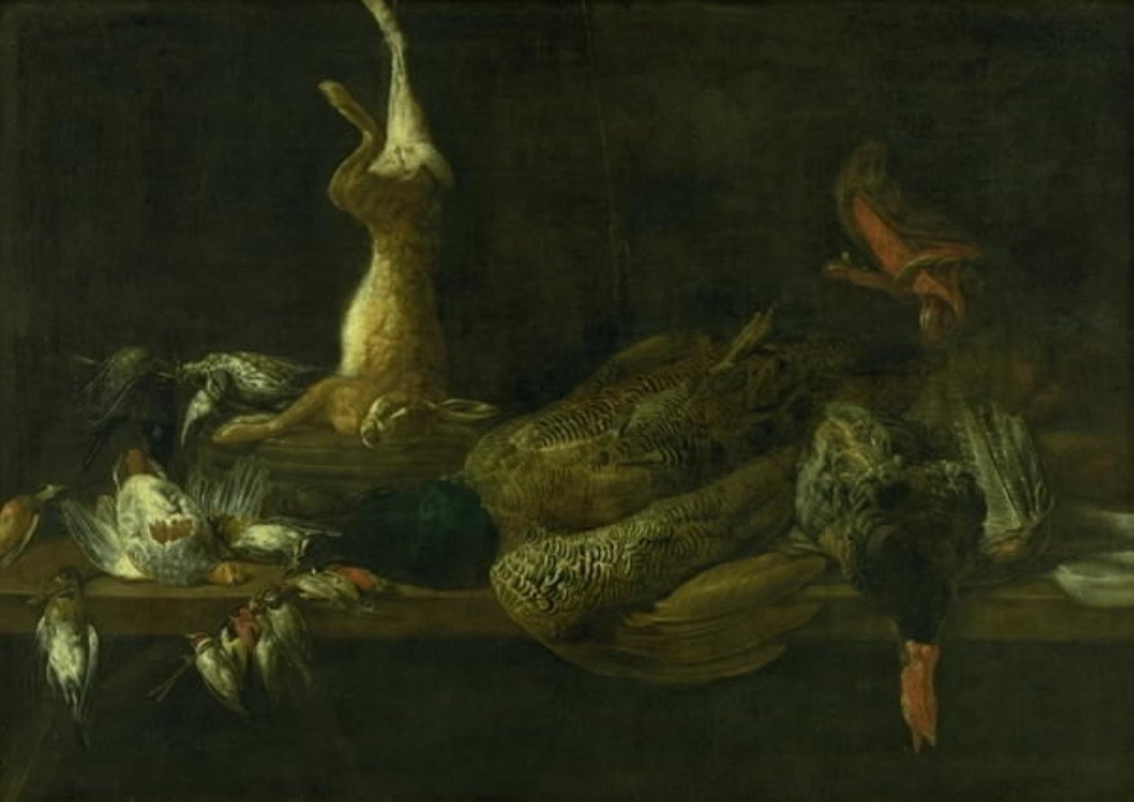 Natura morta con selvaggina su un tavolo da Adriaen van Utrecht