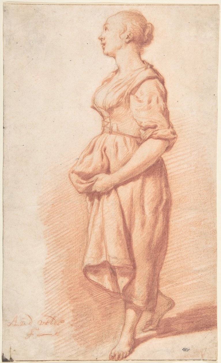 Ein junges Mädchen, das nach links geht da Adriaen van de Velde