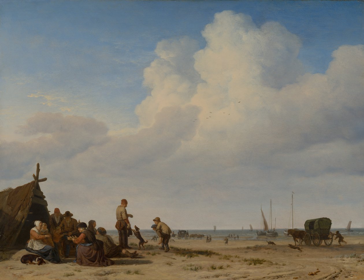 Scena sulla spiaggia da Adriaen van de Velde