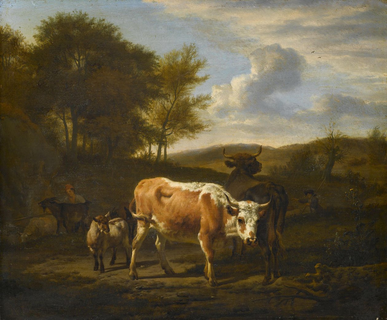 Paesaggio montuoso con bestiame da Adriaen van de Velde