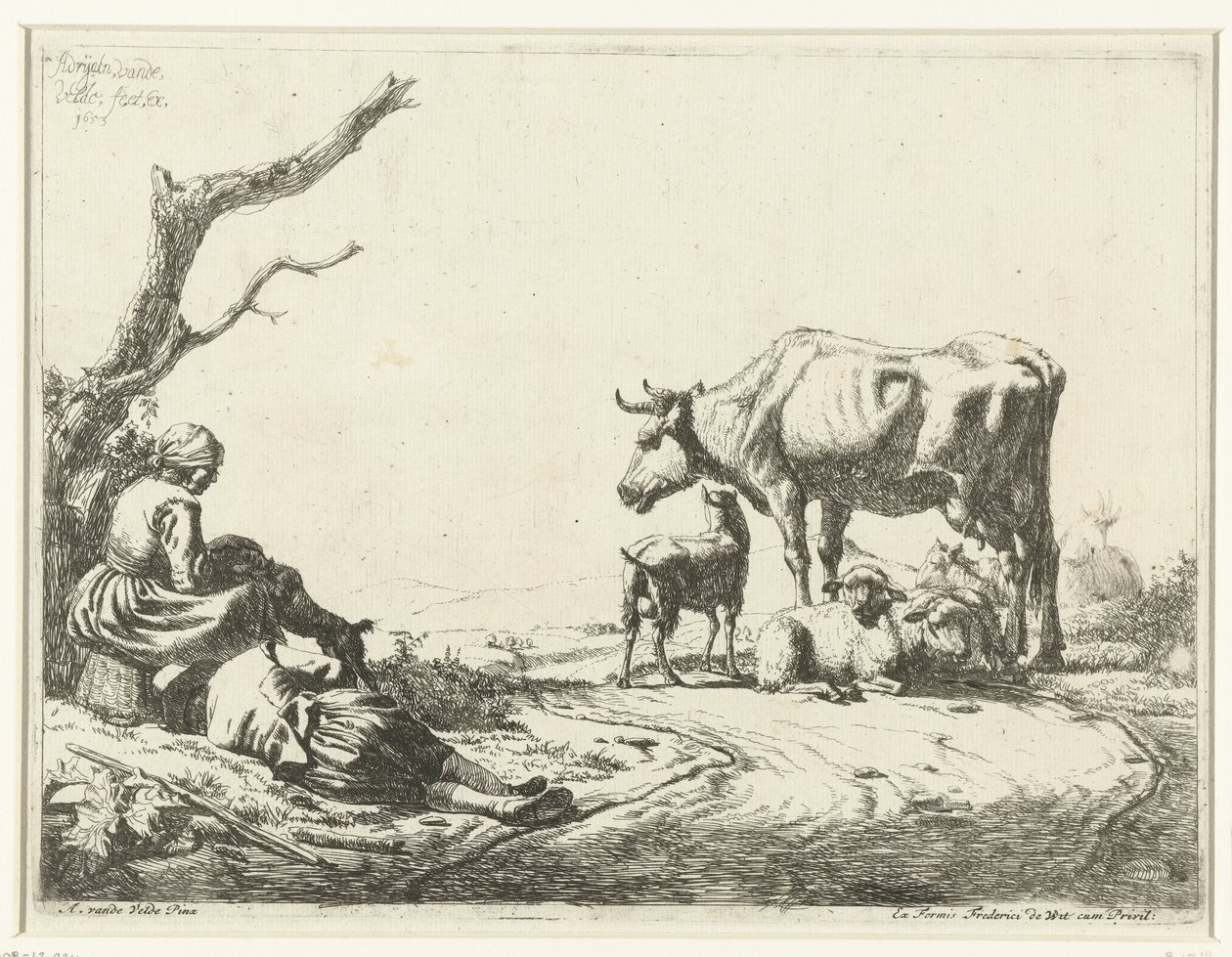 Pastore e pastorella con bestiame da Adriaen van de Velde
