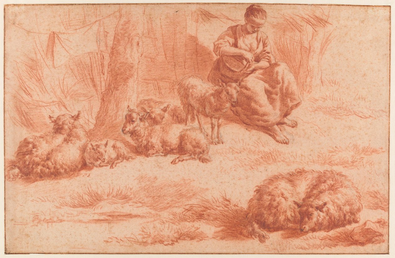Pastora con le pecore da Adriaen van de Velde