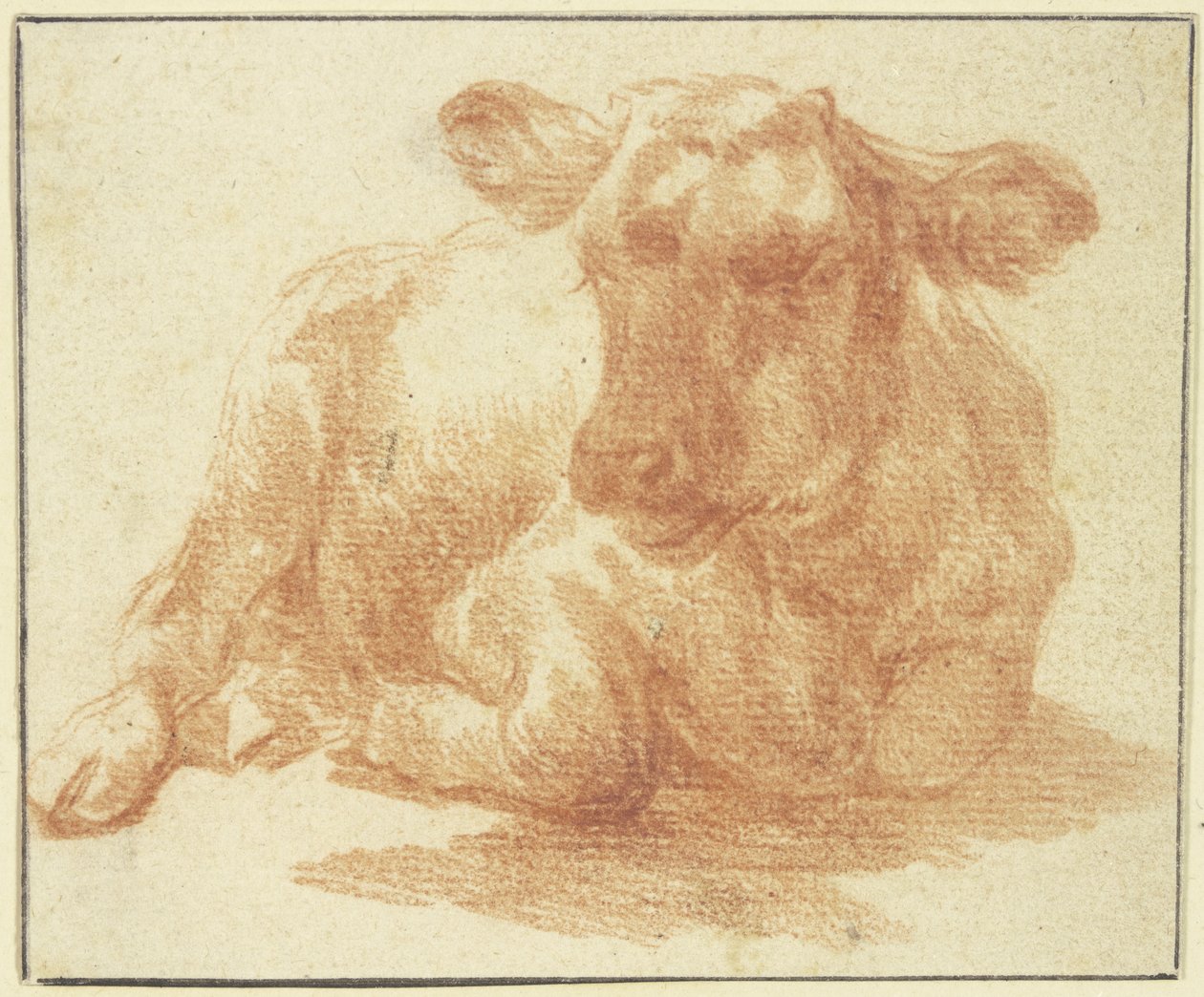 Liegendes Vieh nach rechts da Adriaen van de Velde