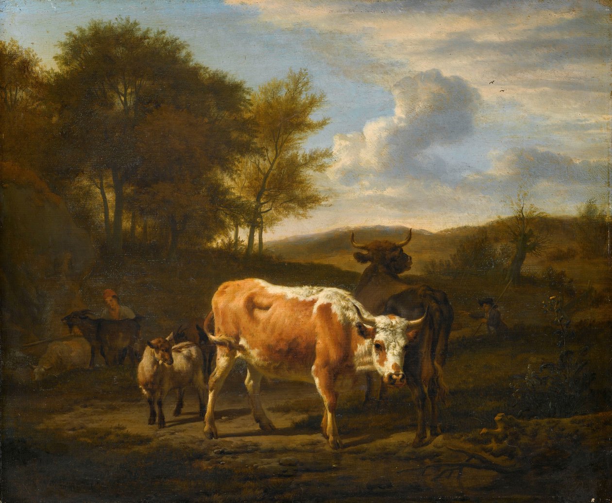 Paesaggio montuoso con mucche da Adriaen van de Velde