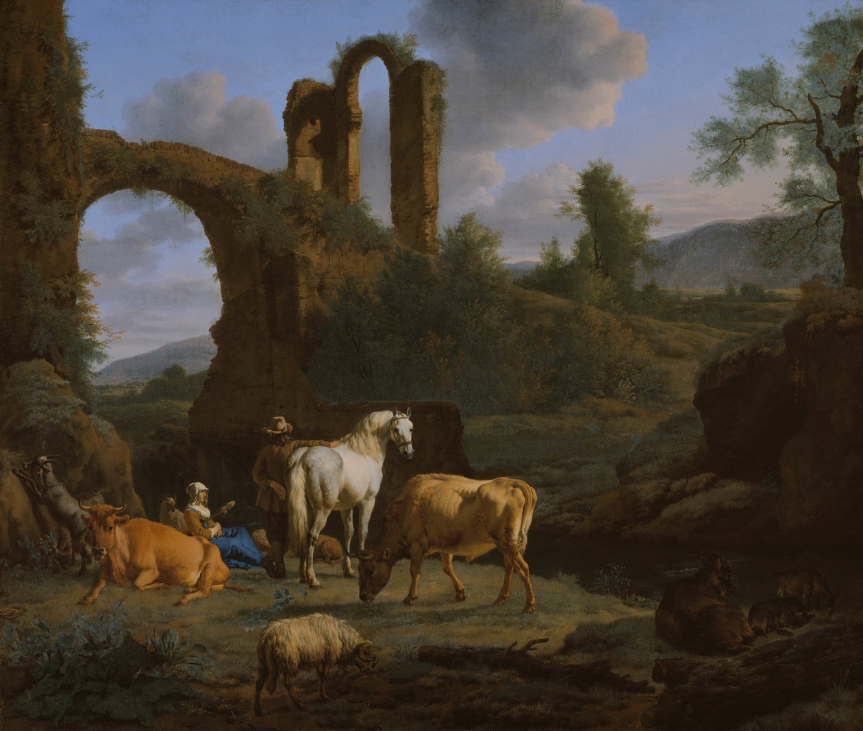 Paesaggio pastorale con rovine da Adriaen van de Velde