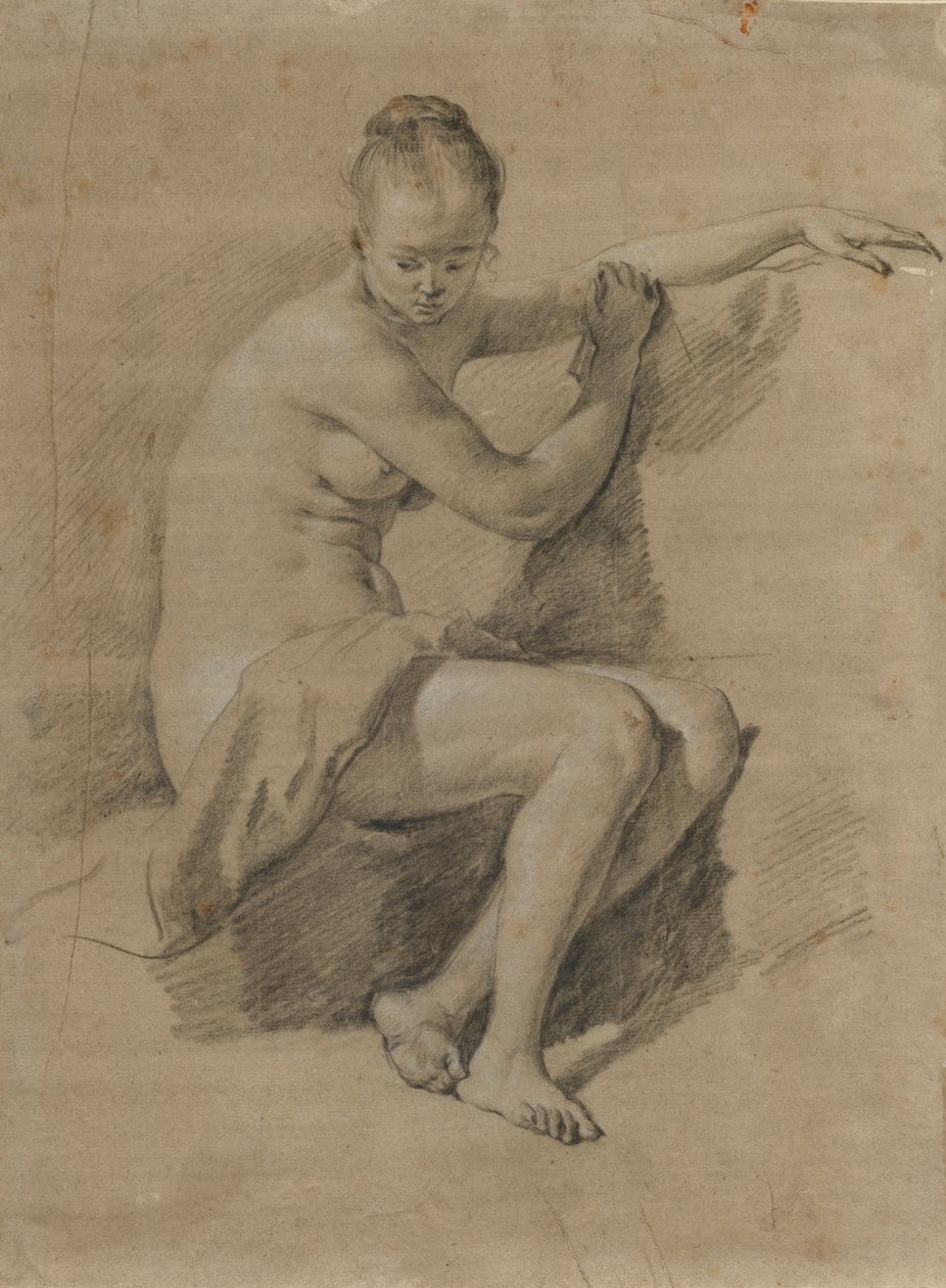 Nudo femminile seduto da Adriaen van de Velde