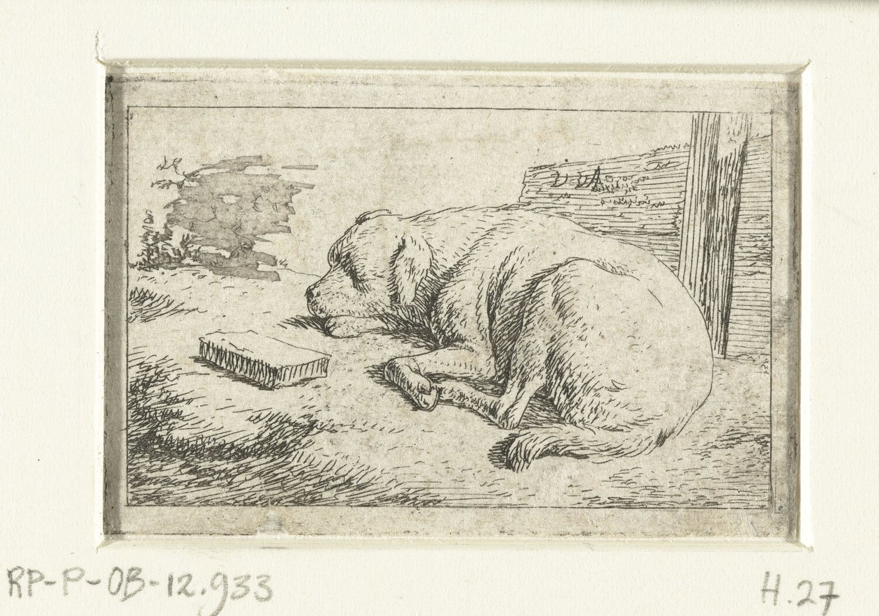 Cane che dorme da Adriaen van de Velde
