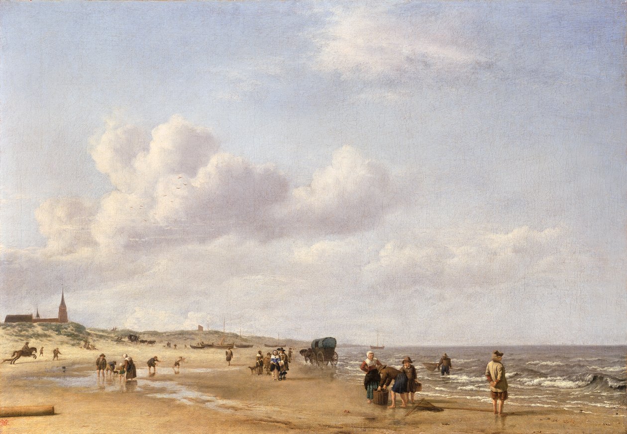 La spiaggia di Scheveningen, 1658 da Adriaen van de Velde