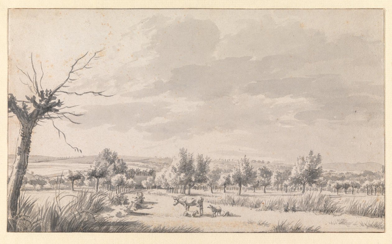Ampio paesaggio con bestiame da Adriaen van de Velde