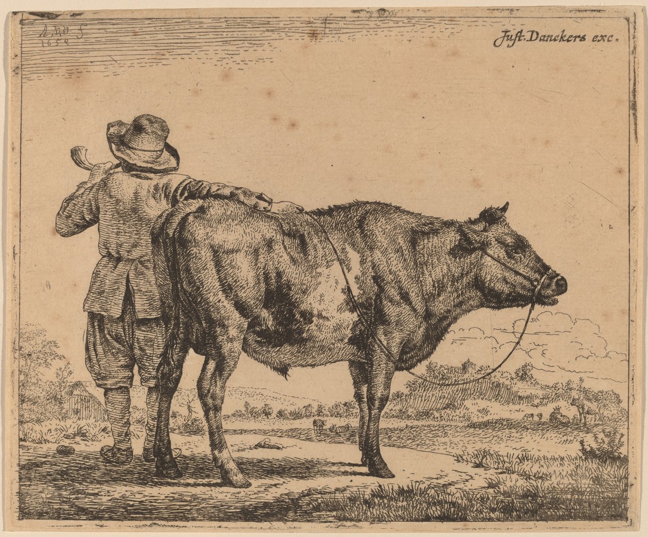 Giovane mandriano con un toro da Adriaen van de Velde