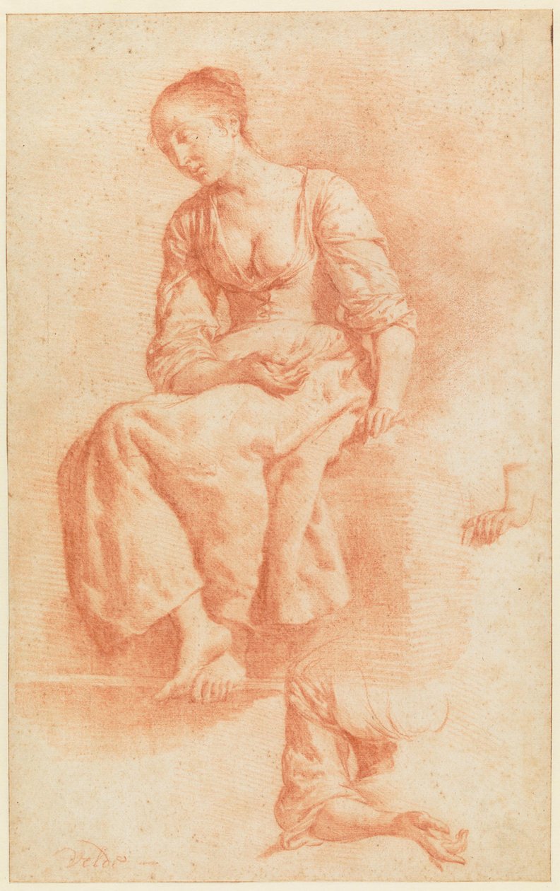 Ragazza seduta da Adriaen van de Velde