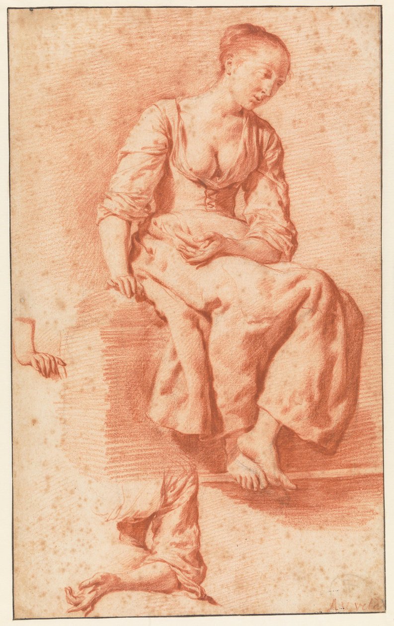 Ragazza seduta da Adriaen van de Velde