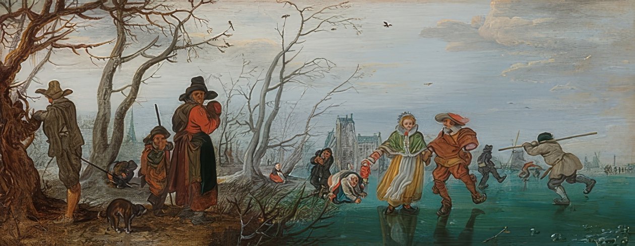 Inverno (Divertimento sul ghiaccio) da Adriaen van de Venne