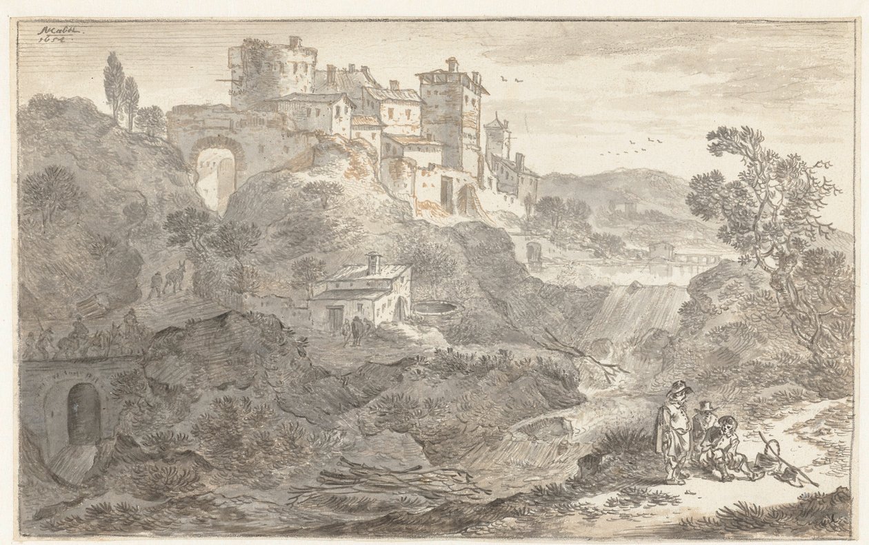 Paesaggio italiano da Adriaen van der Cabel