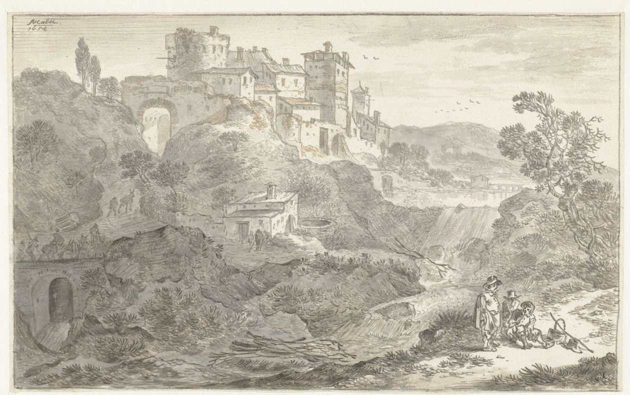 Paesaggio italianeggiante da Adriaen van der Kabel