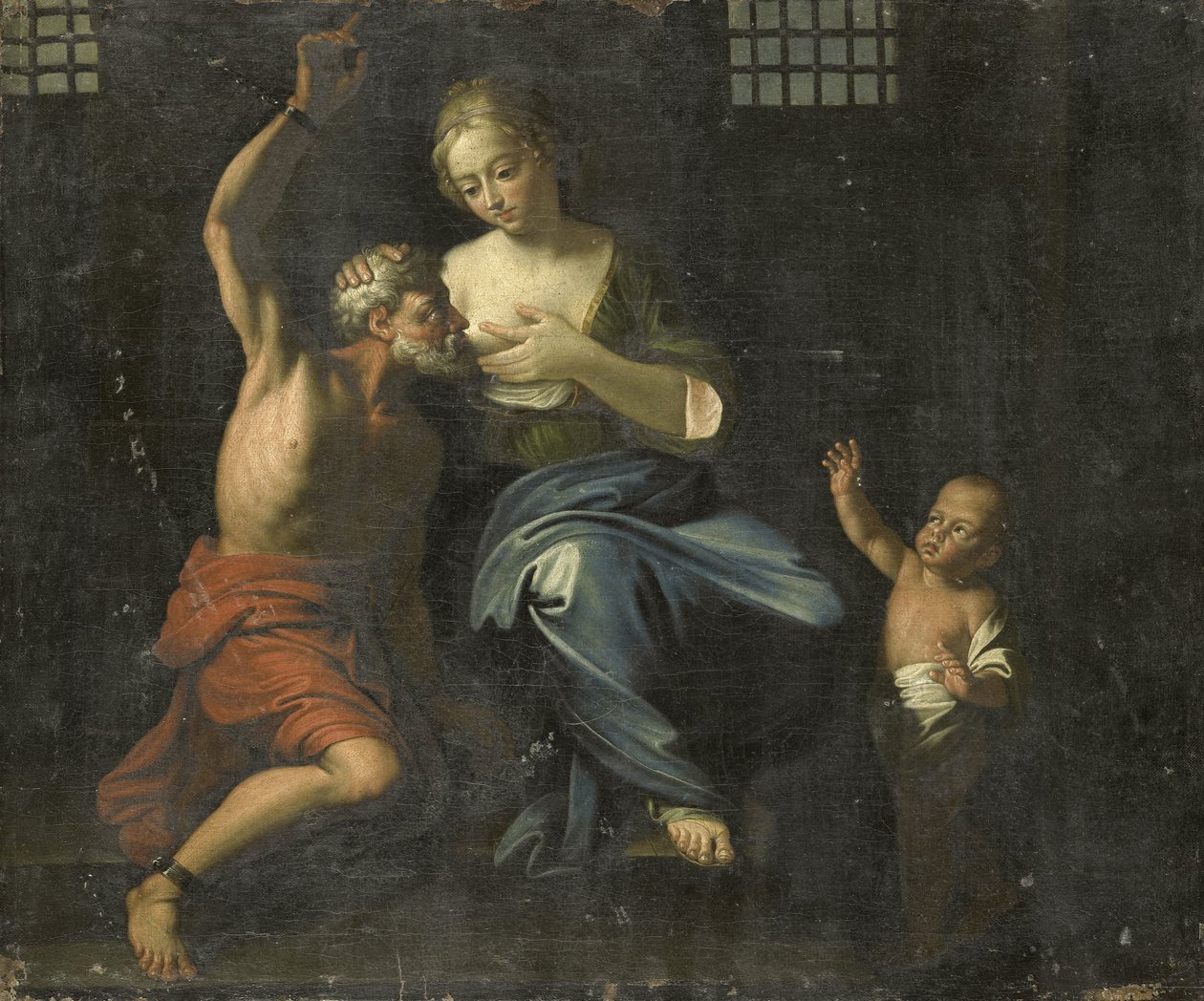 Cimone e Pero (Carità Romana) da Adriaen van der Werff (copy after)