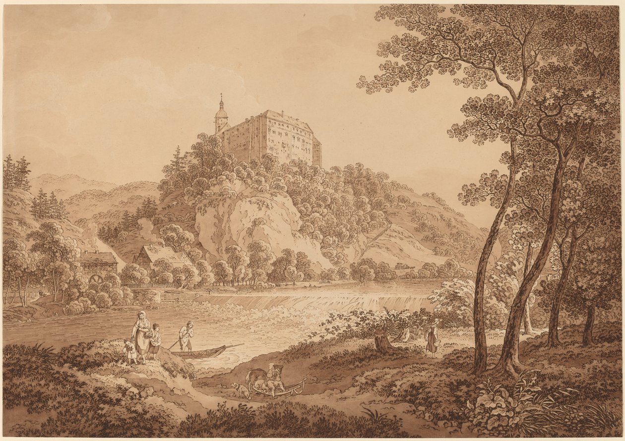 Veduta del Castello Sachsenburg da Adrian Zingg