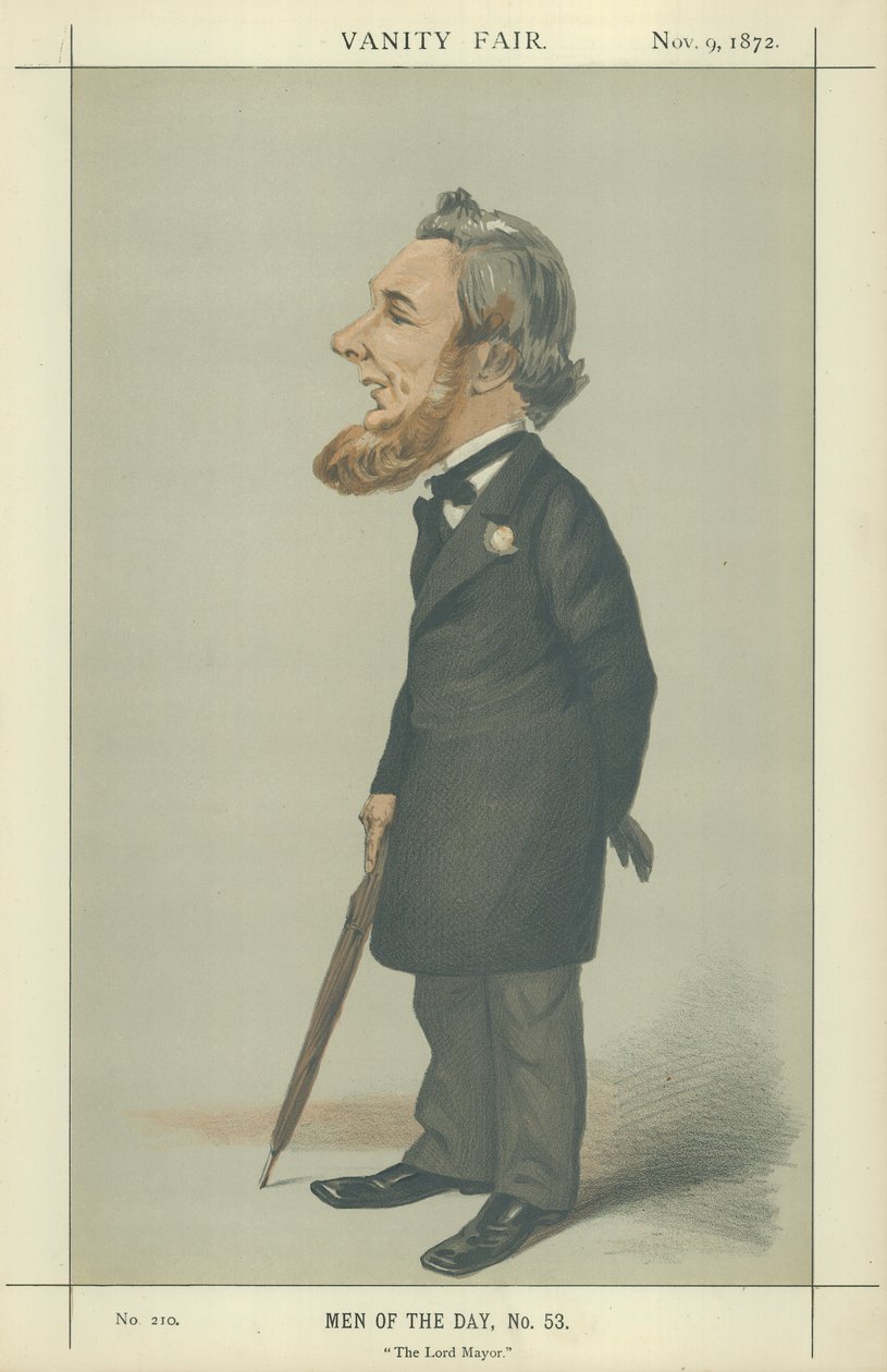 Sir Sydney Hedley Waterlow (litografia a colori) da Adriano Cecioni