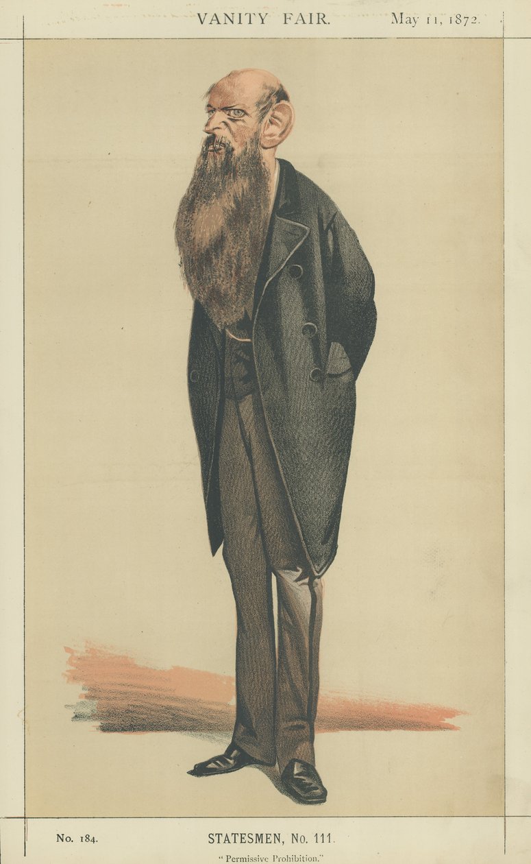Sir Wilfrid Lawson (litografia a colori) da Adriano Cecioni